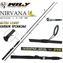 Wily Nirvana UL 240 cm Spin Kamış 3-18 gr