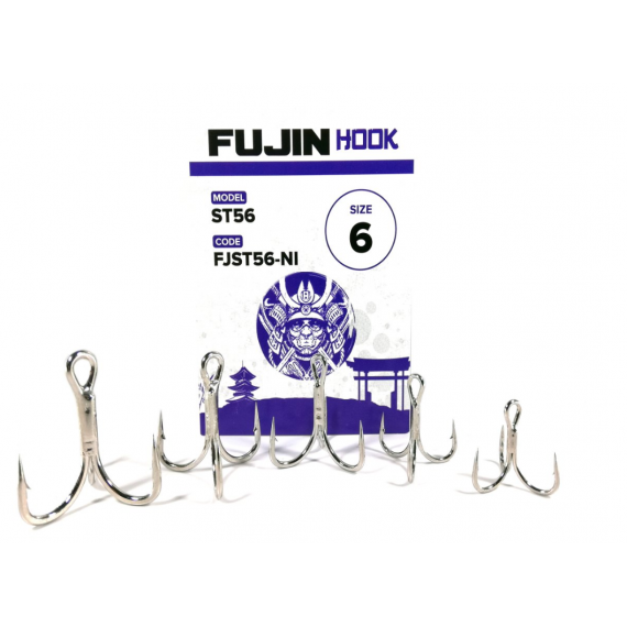 Fujin ST56 Üçlü Maket Balık İğnesi Nickel 1-0 no