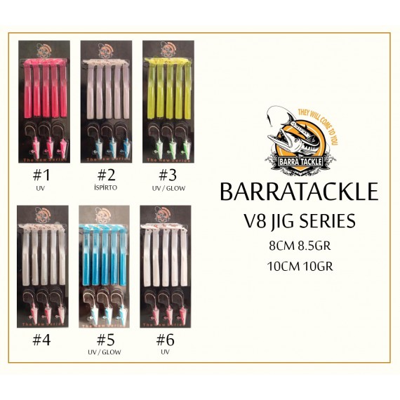 Barra Tackle v8 8cm 5.5gr silikon yem