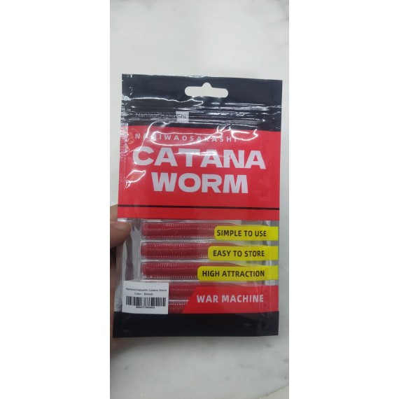 Naniwaosakashi Catana Worm 8cm Silikon Kurt 10'lu paket