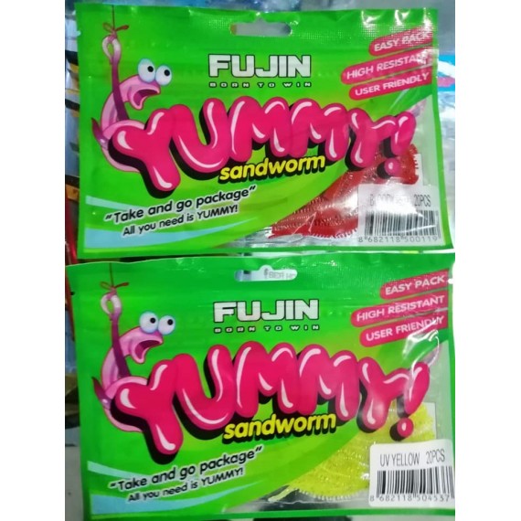 Fujin Yummy Sandworm Kokulu glowlu UVli silikon
