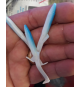 Mavi Beyaz Silikon Zargana paketi (10 adet 6.5cm zargana  + 5 adet 2-3gr zoka)