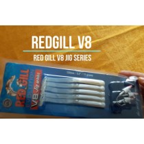 Redgill V8 Jig Series 5.2" (13 cm)  11 gram Silver Pearl Silikon Yem
