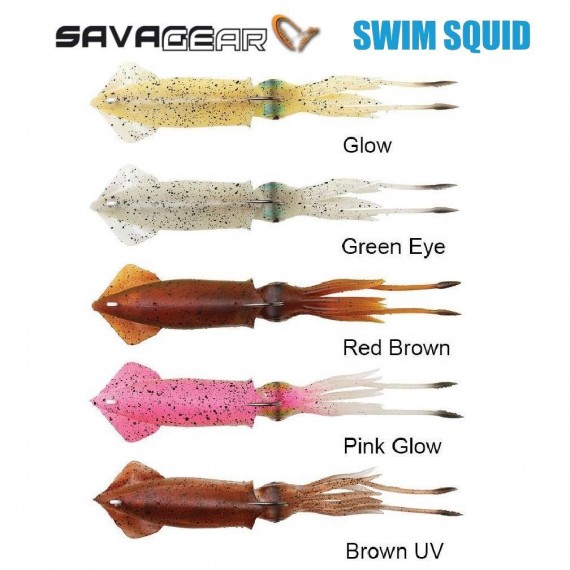 Savage Gear 3D Swim Squid 125mm 25gr (2 Adet) Glow