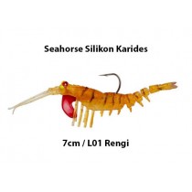 Seahorse L01 7cm Silikon Karides (Bal Rengi) 